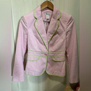Lilly Pulitzer Vintage striped seersucker blazer jacket (size 2)
